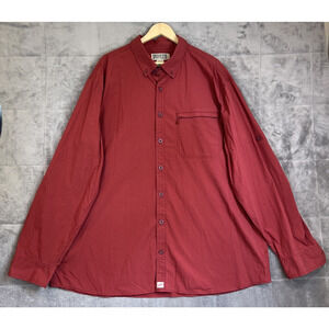 Duluth Trading Shirt Men 2XLT Rust Canyoneer Long Sleeve Organic Cotton Outdoor